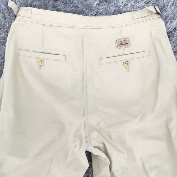 Ralph Lauren 4P Vtg 100% Cotton Beige Capris - Picture 8 of 12